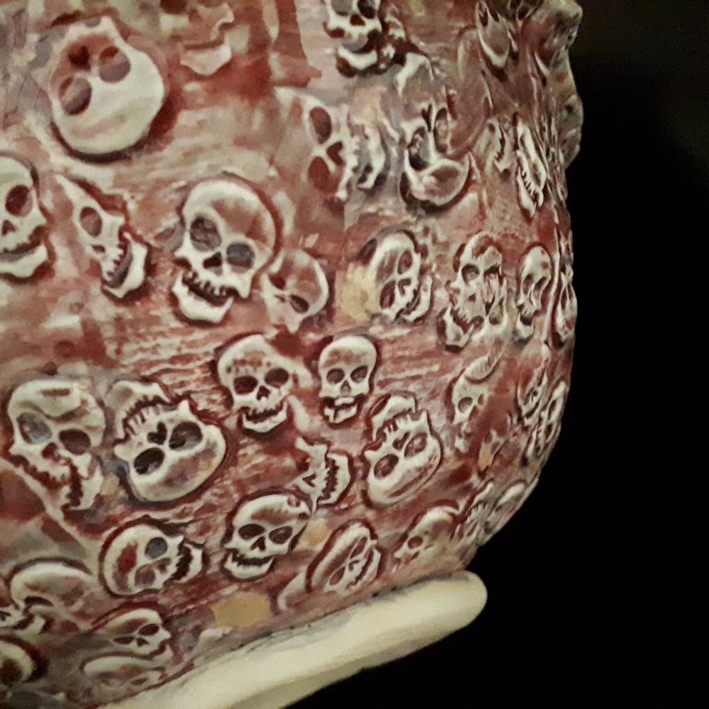 Handbuilt OOAK Skull Bowl - Food safe